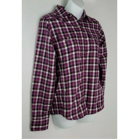 The North Face Purple Plaid LongSleeve Pearl Shirt - Picture 2 of 8